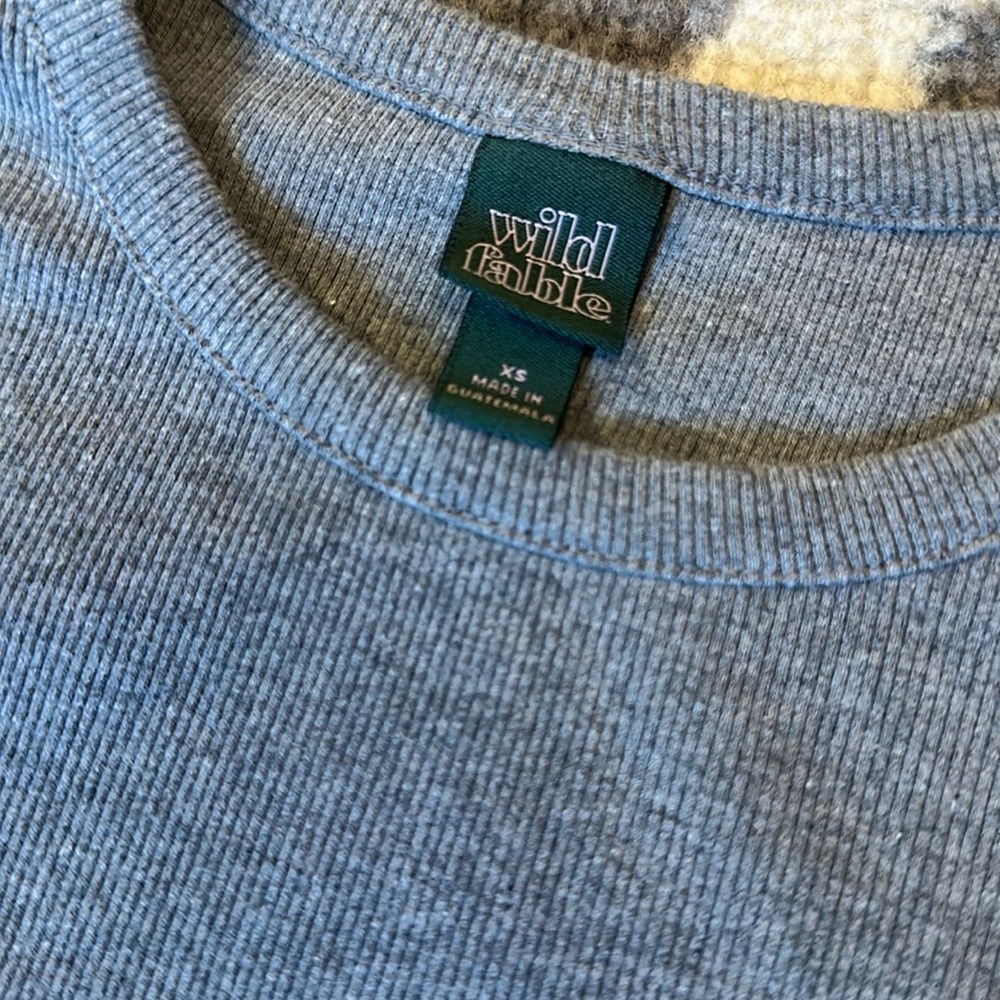 Target wild fable, grey ribbed t-shirt/baby-t. Super soft, little to no use.